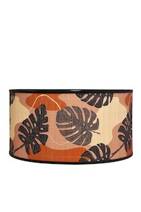 Bamboo Monstera Print Lampshade