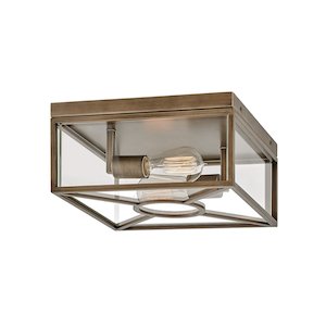 Brixton Exterior Medium Flush Mount Ceiling Light by Hinkley Lighting