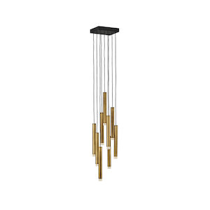 Harmony 9 Light Cluster Feature Chandelier by Fredrick Ramond + Hinkley Lighting