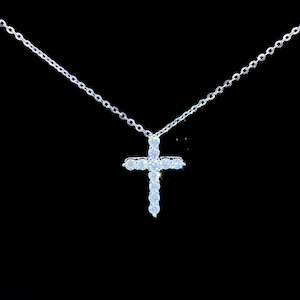 1ct Moissanite Cross Pendant