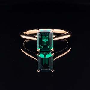 Jewellery: Emerald Cut Emerald Solitaire 2023