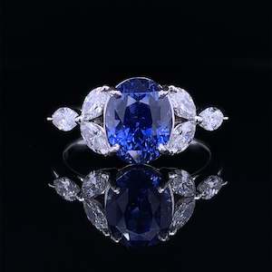 Jewellery: Natural Unheated Sapphire & Diamond