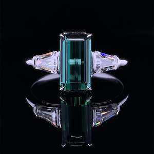 Green Emerald Cut Tourmaline