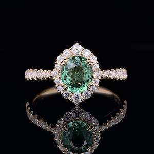 Tourmaline Halo Ring