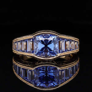 Royal Blue Custom Lab Sapphire Ring