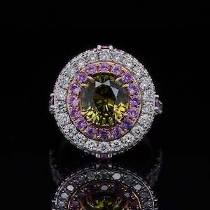 GIA Certified 3.30ct Alexandrite Ring