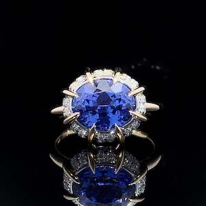 3ct Blue Lab Sapphire East West