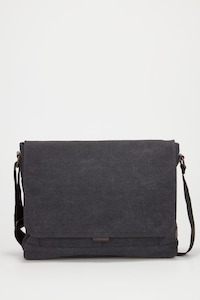 Satchels Messenger Bags: Blake Canvas/Lea Trim Satchel