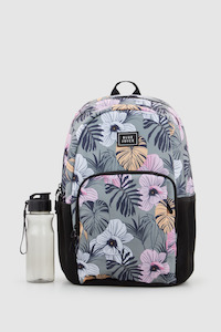 Khaki Floral Backpack