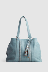 Womens Bags: 3 Compartment Soft Tote Bag