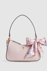 Shoulder Bags: Floral Scarf Shoulder Bag