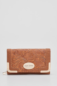 Wallets: Tooled Medium Trifold Wallet