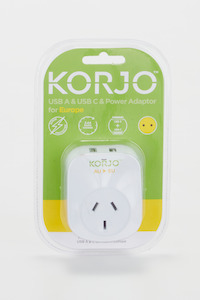 Travel Adaptors: USB/-C Power Adaptor Aus/Euro