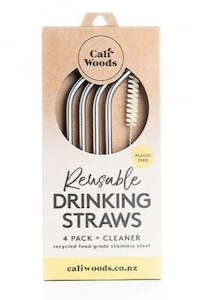 Stainless Steel Bent Drinking Straws by Caliwoods