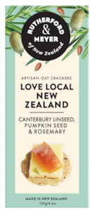 Love Local NZ Oat Crackers - Canterbury Linseed by Rutherford and Meyer of NZ