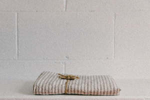 French Linen Grey Stripe Duvet