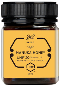 Honey manufacturing - blended: BEEGO UMF 20+ 250g