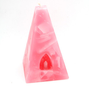 Pyramid Crystal Candle - Rose Quartz Strength Within