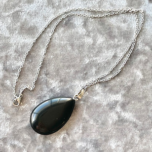 Black Agate Necklace Strength Within