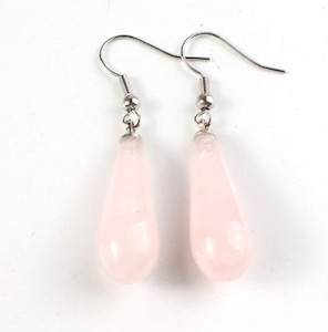 Rose Quartz Earrings Strength Within