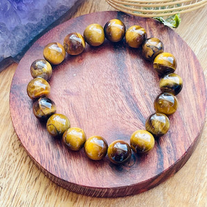 Tiger Eye Stretch Bracelet Strength Within