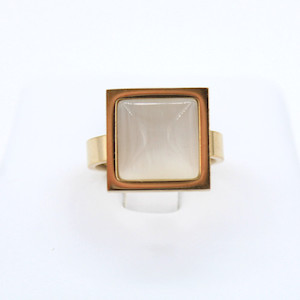 Moonstone Ring gold Strength Within