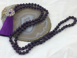 Amethyst Japa Mala Strength Within