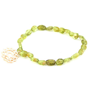 Peridot Stretch Bracelet - Heart Chakra Strength Within