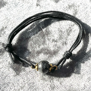 Labradorite adjustable bracelet Strength Within