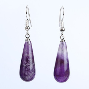 Amethyst Earrings Strength Within