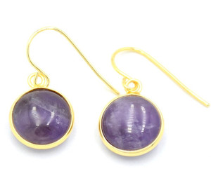 Amethyst Earrings Strength Within