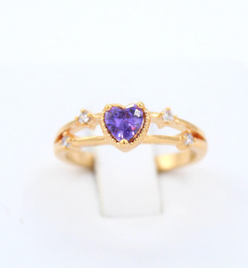 Amethyst 14K gold Ring Strength Within