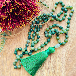 Spiritual Prosperity Knotted Mala Strength Within