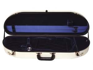 Violin Cases: Bobelock fibreglass half-moon violin case