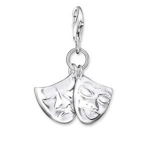 Charm Club Sterling Silver Theatre Masks Charm