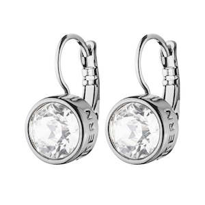 Louise Shiny Silver Crystal Earrings