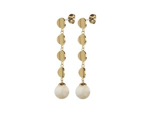 RUFINA SHINY GOLD SAND MARBLE EARRINGS