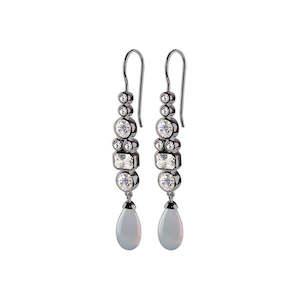 Sterling Silver Darin Oxidised Grey Earrings