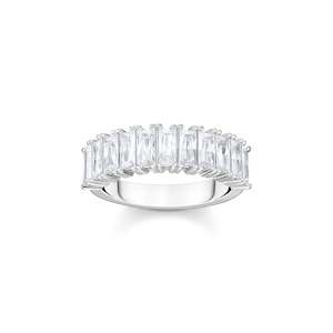 Sterling Silver Heritage Baguette Cut Cz Ring