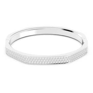 Dextera Bangle, Silver Rhodium Plated