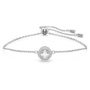 Constella Bracelet, White, Rhodium Plated