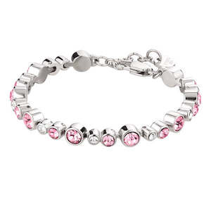 Teresia Shiny Silver Light Rose Bracelet