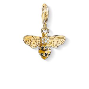 Charm Club Sterling Silver Yellow Gold Plated Bee Charm