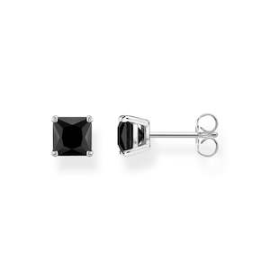 Sterling Silver Magic Stones Black Onyx Stud Earrings