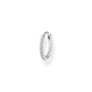 Charming Collection Rope Hoop Earring Single