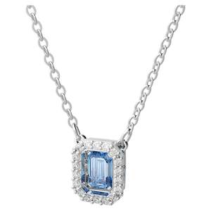 Millenia Dancing Pendant, Blue, Rhodium Plated