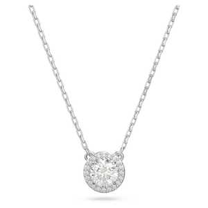 Constella Pendant, White, Rhodium Plated