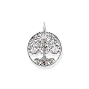 STERLING SILVER TREE OF LOVE EMBELLISHED PENDANT