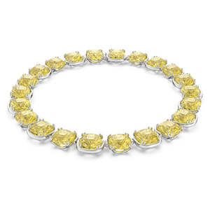 Jewellery: HARMONIA CHOKER, CUSHION CUT, YELLOW, RHODIUM PLATED