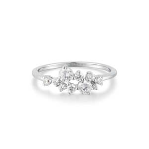 Jewellery: CHIC FLOWER CLUSTER PAVE RING